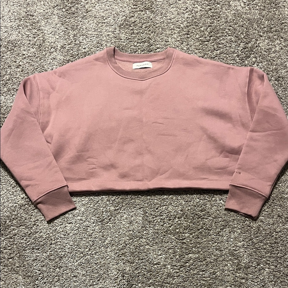 Paragon FitWear Women’s Fleece Lined Cropped‎ Dusty Pink Crewneck Sweatshirt